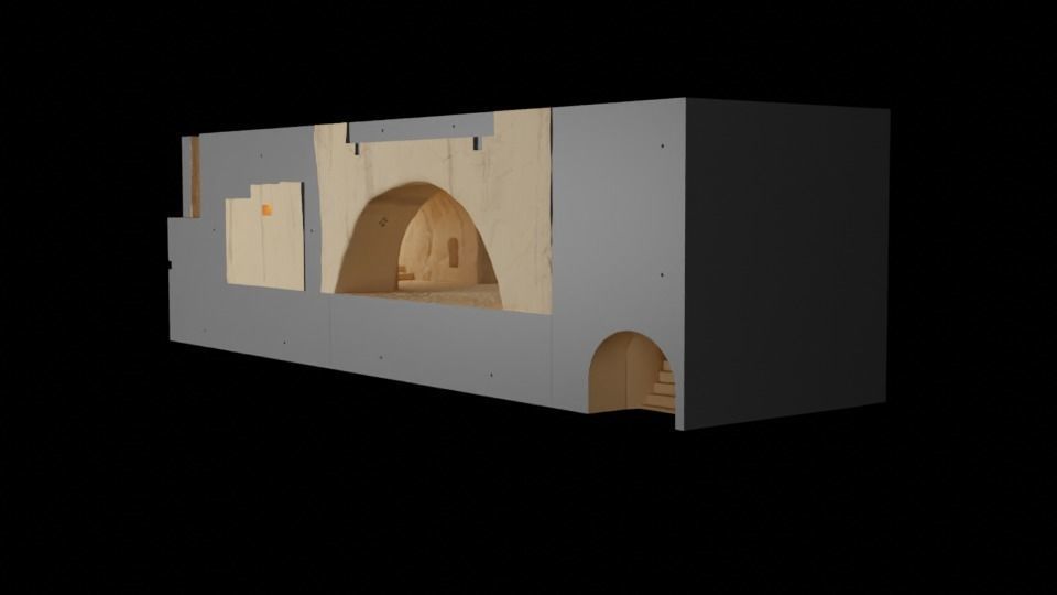 Jabbas Throne Room -Set 4- Side entrance 1-12 scale Blackseries 3D print model_38