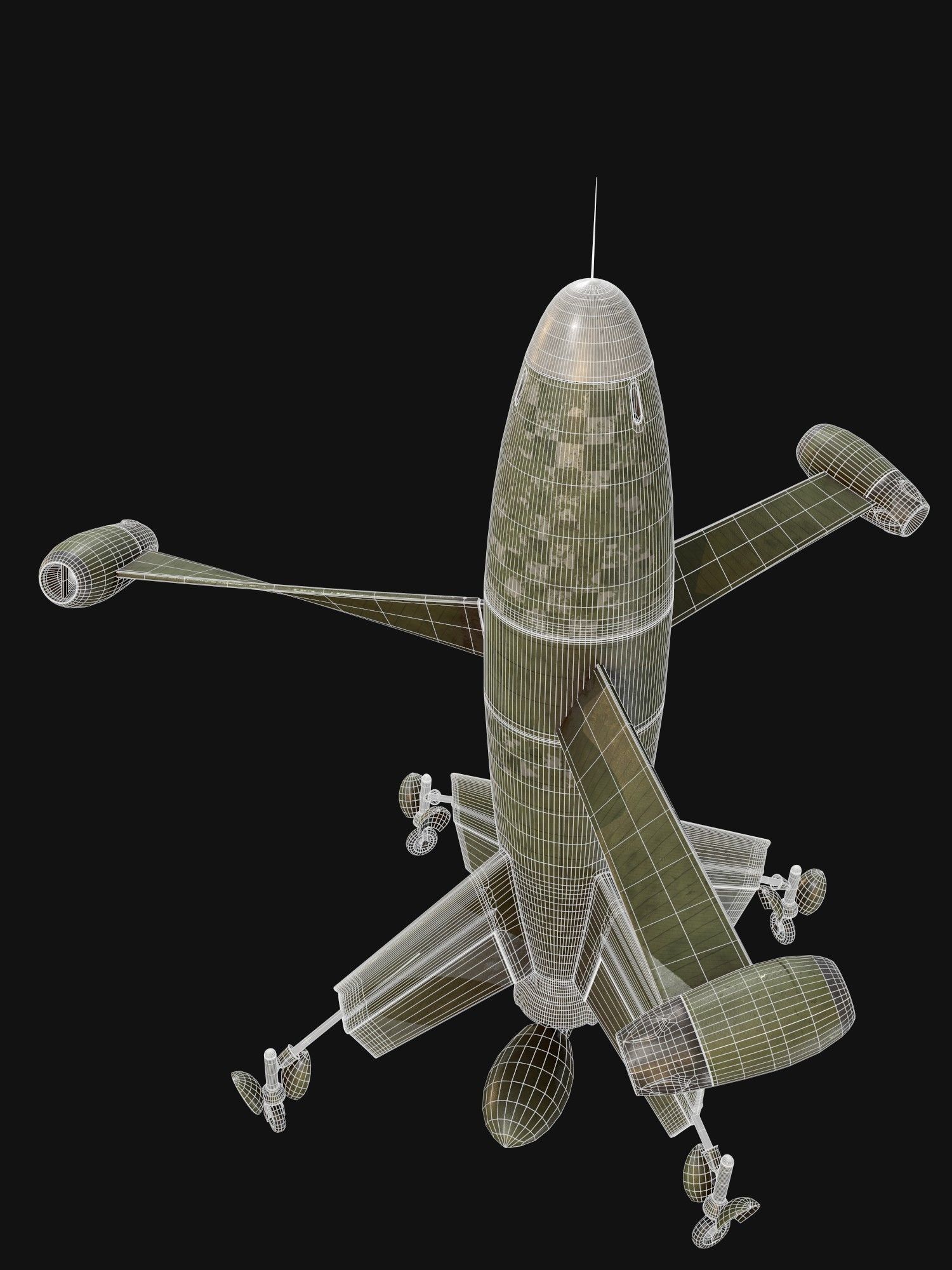 Thrust Wing Hunter 1944 Low-poly 3D model_14