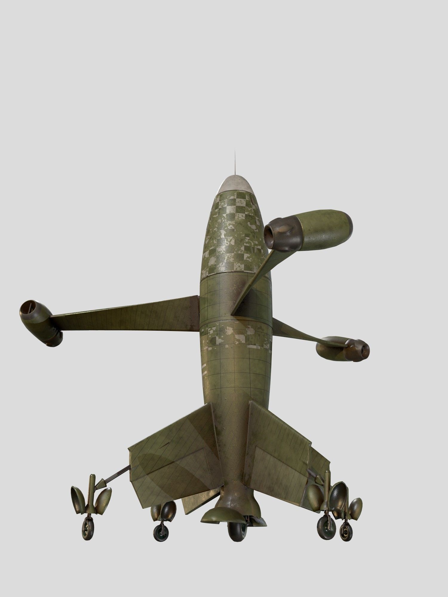 Thrust Wing Hunter 1944 Low-poly 3D model_6