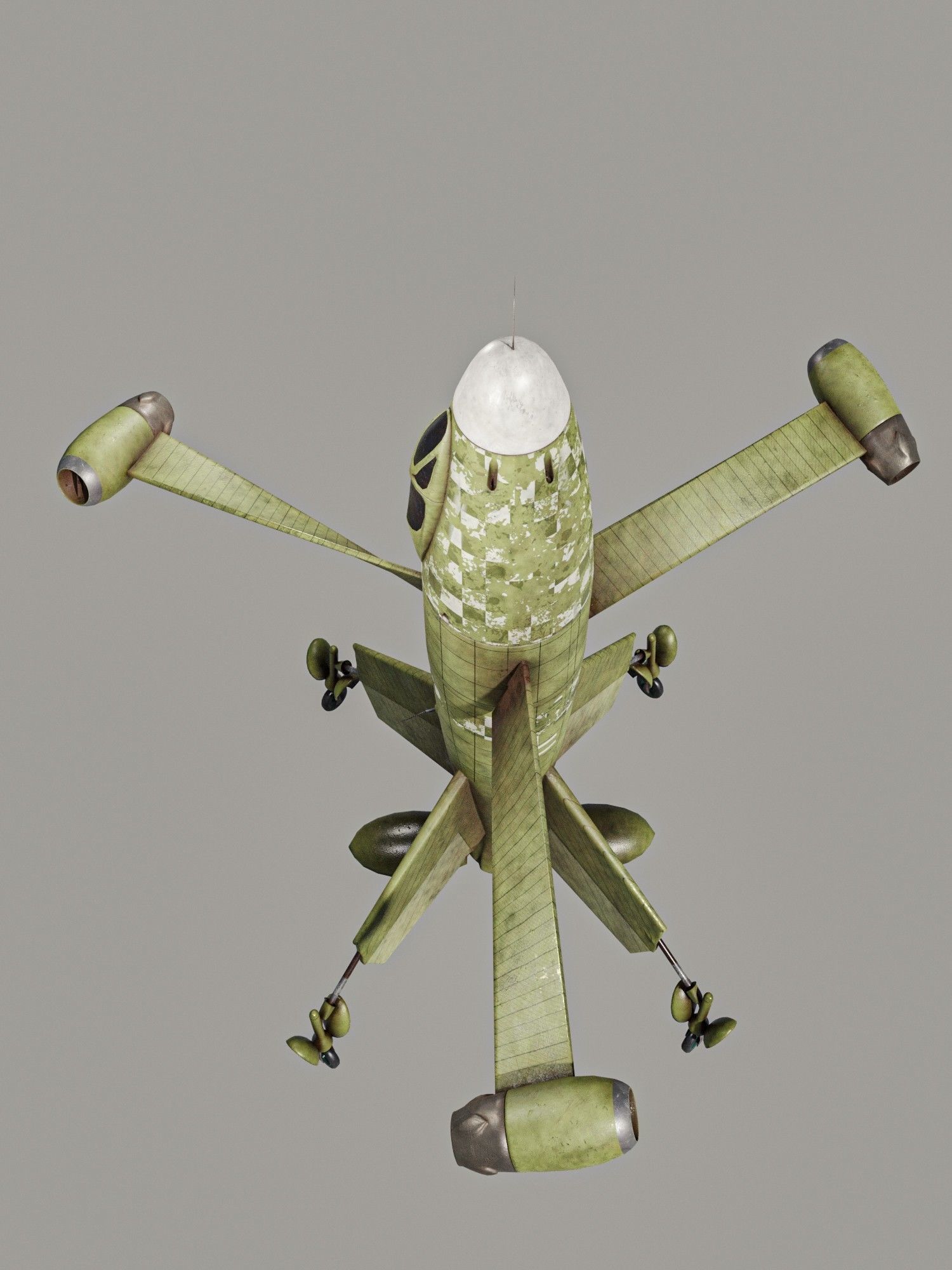 Thrust Wing Hunter 1944 Low-poly 3D model_12