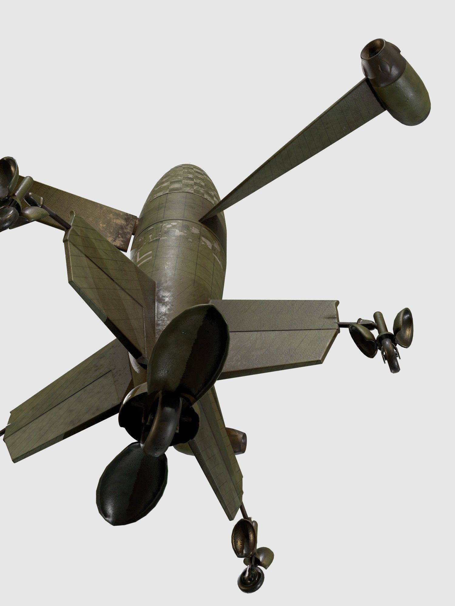 Thrust Wing Hunter 1944 Low-poly 3D model_7