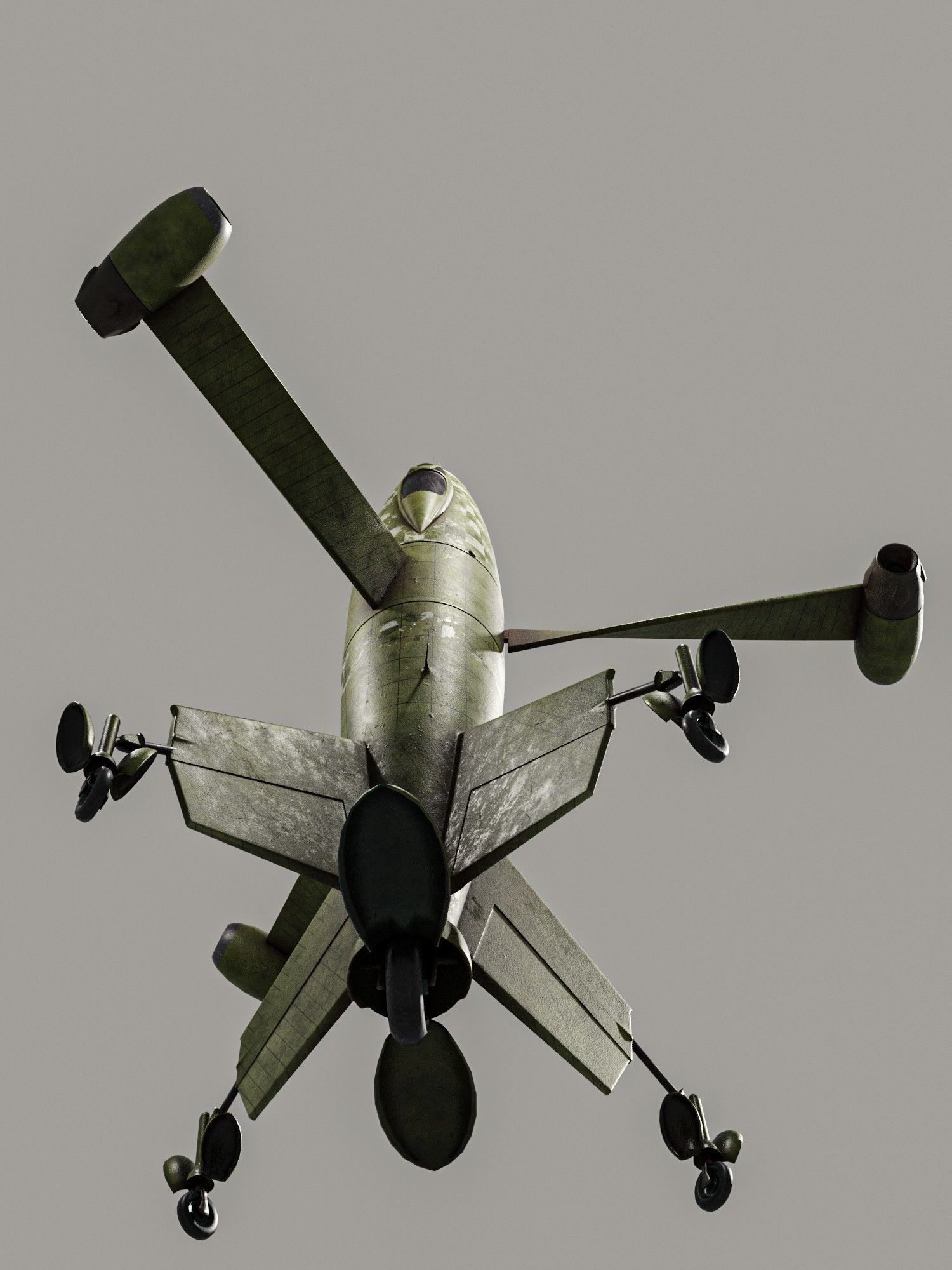 Thrust Wing Hunter 1944 Low-poly 3D model_5