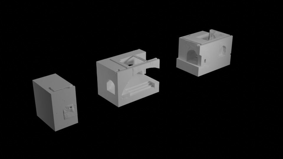 Jabbas Throne Room - Set 4 - Side entrance 1-18 scale Kenner 3D print model_42