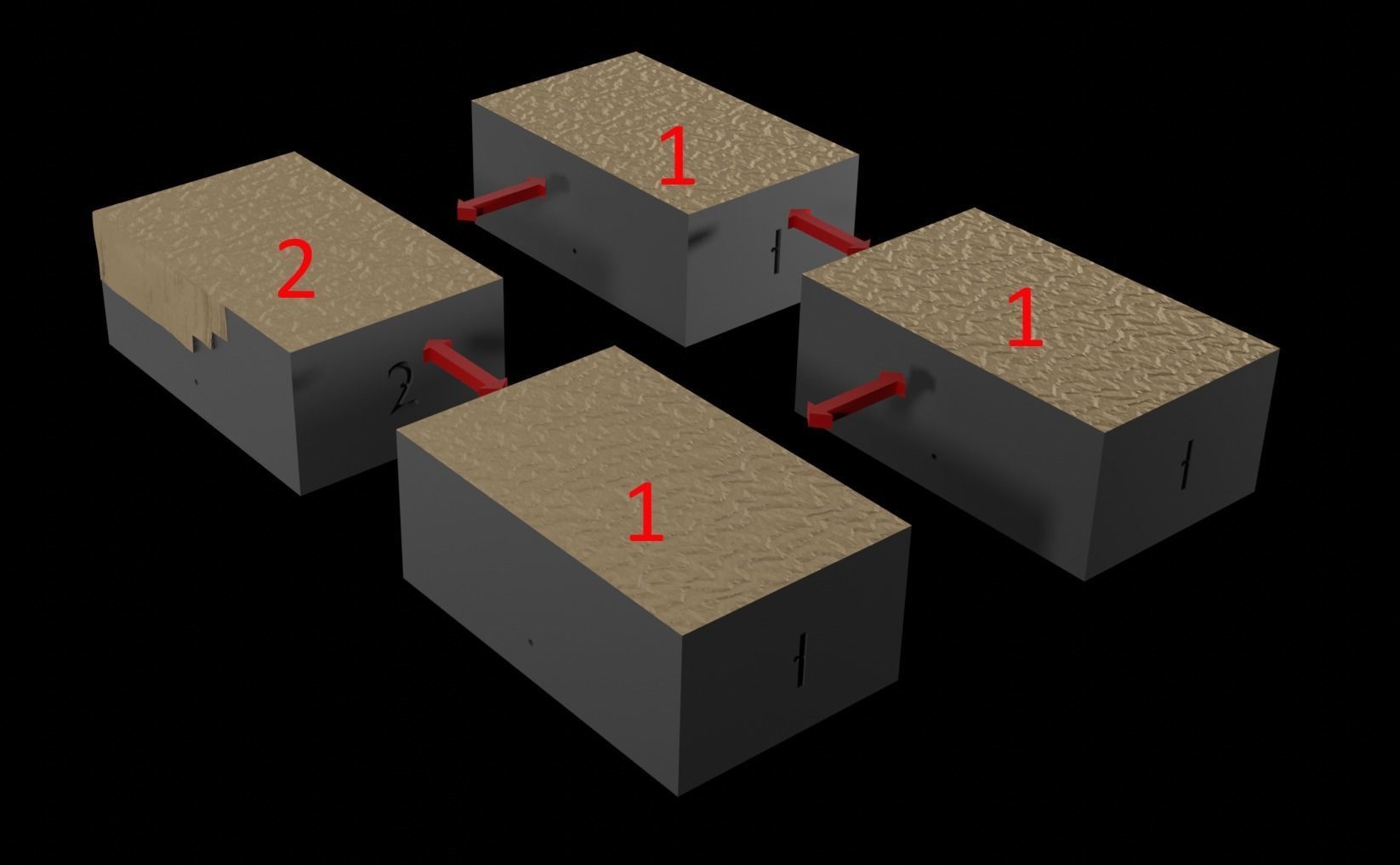 Jabbas Throne Room - Set 4 - Side entrance 1-18 scale Kenner 3D print model_16