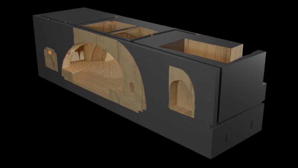 Jabbas Throne Room - Set 4 - Side entrance 1-18 scale Kenner 3D print model_37