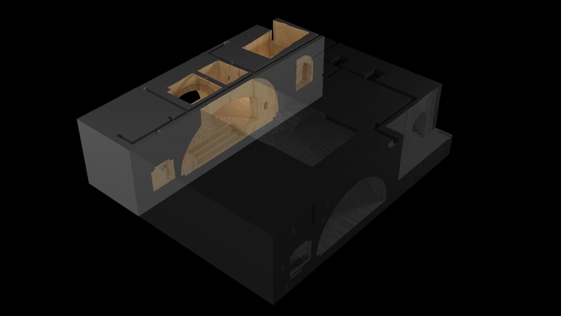 Jabbas Throne Room - Set 4 - Side entrance 1-18 scale Kenner 3D print model_15