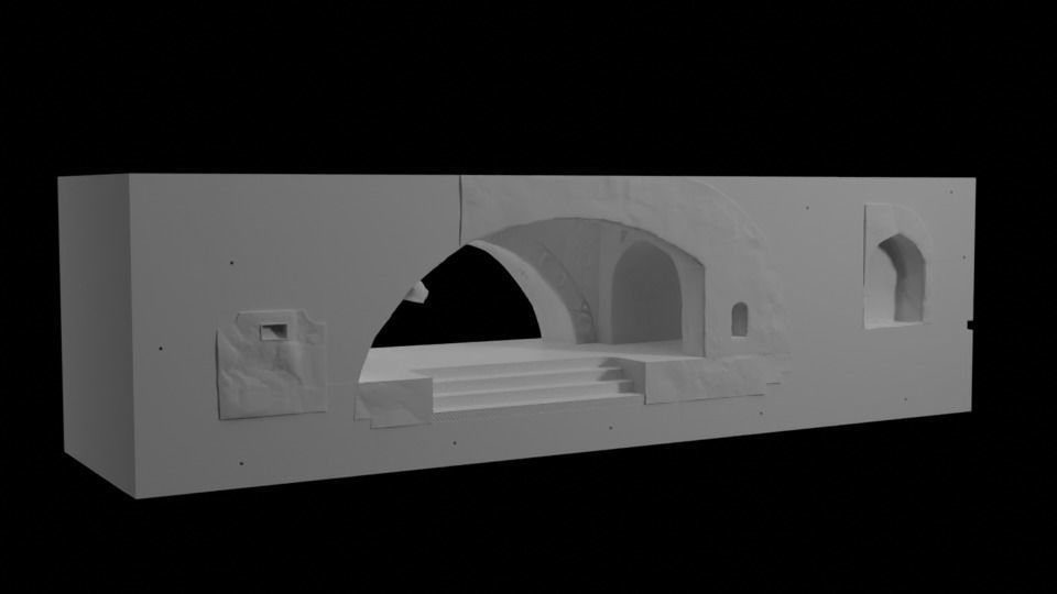 Jabbas Throne Room - Set 4 - Side entrance 1-18 scale Kenner 3D print model_41