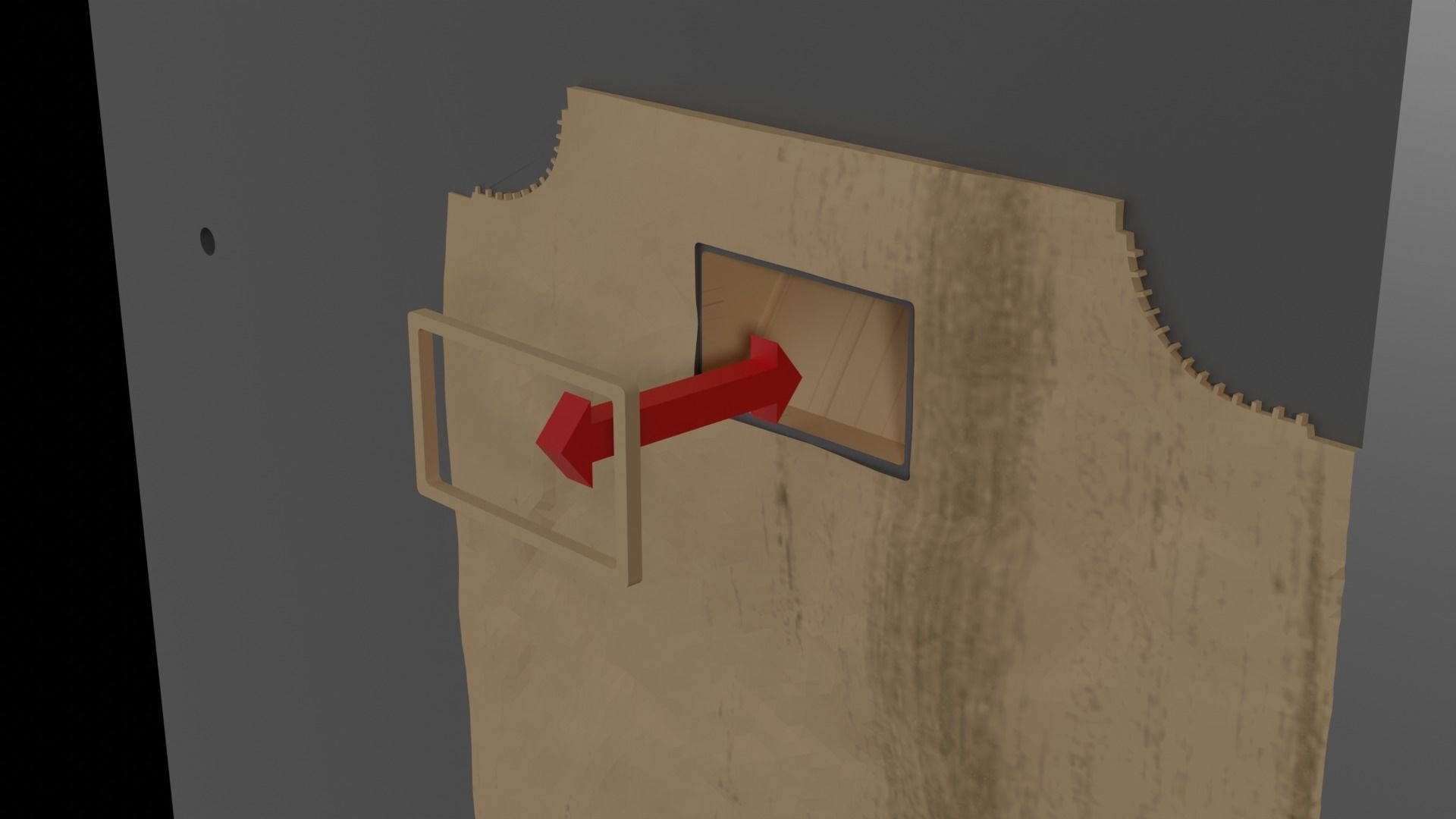 Jabbas Throne Room - Set 4 - Side entrance 1-18 scale Kenner 3D print model_34