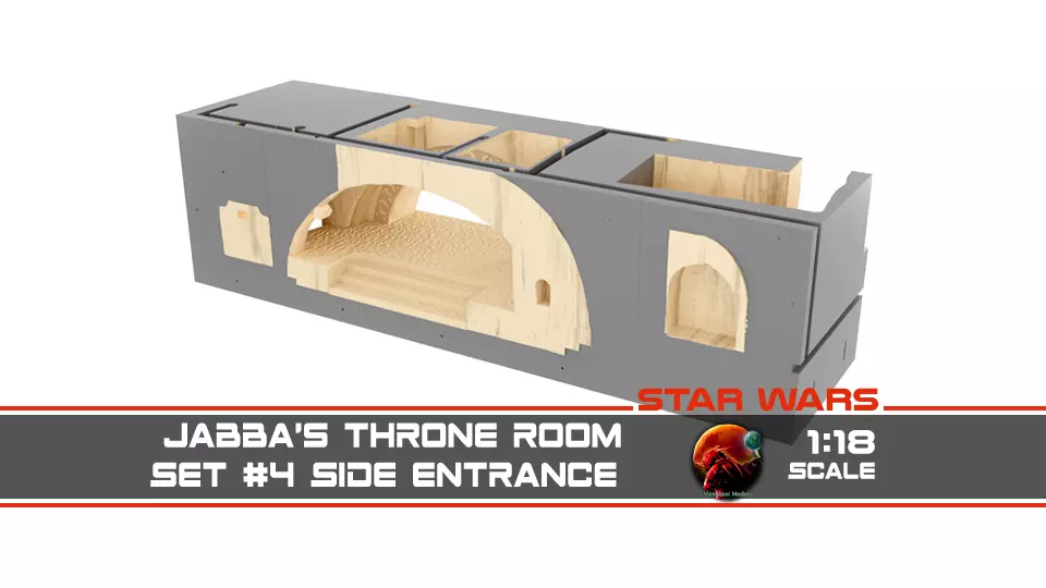 Jabbas Throne Room - Set 4 - Side entrance 1-18 scale Kenner 3D print model_0