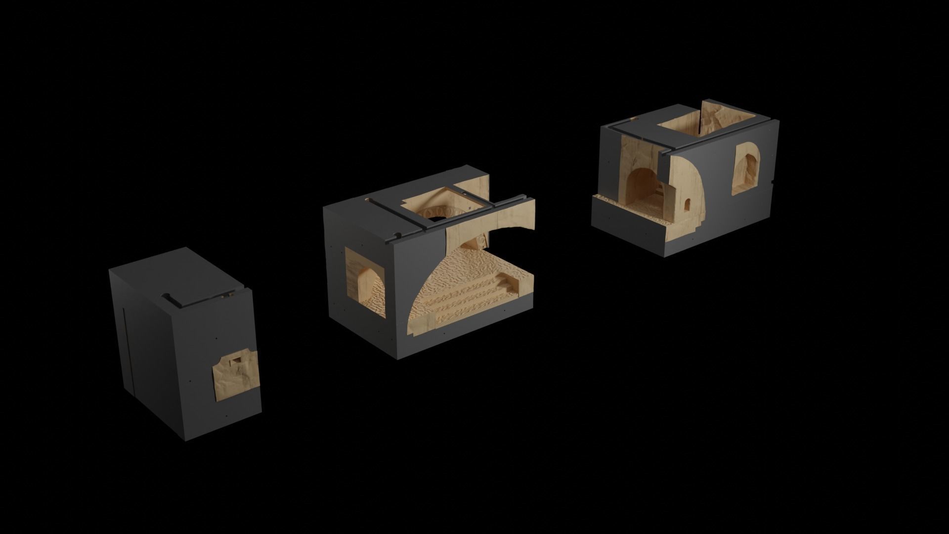 Jabbas Throne Room - Set 4 - Side entrance 1-18 scale Kenner 3D print model_12
