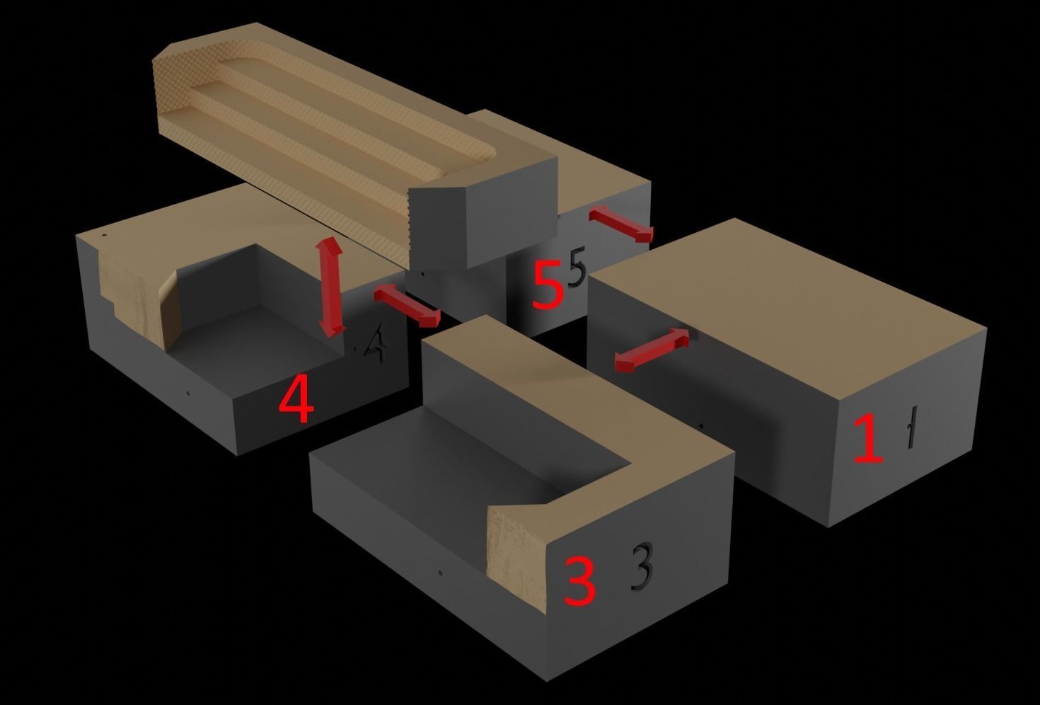 Jabbas Throne Room - Set 4 - Side entrance 1-18 scale Kenner 3D print model_24