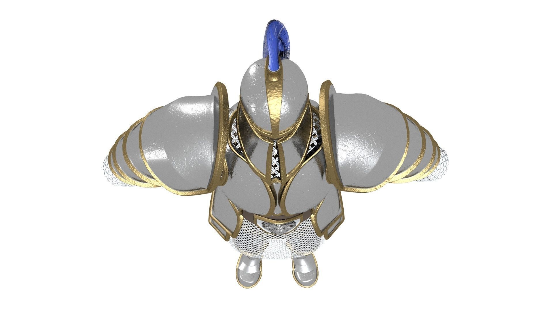 Armor on a dummy Low-poly 3D model_7