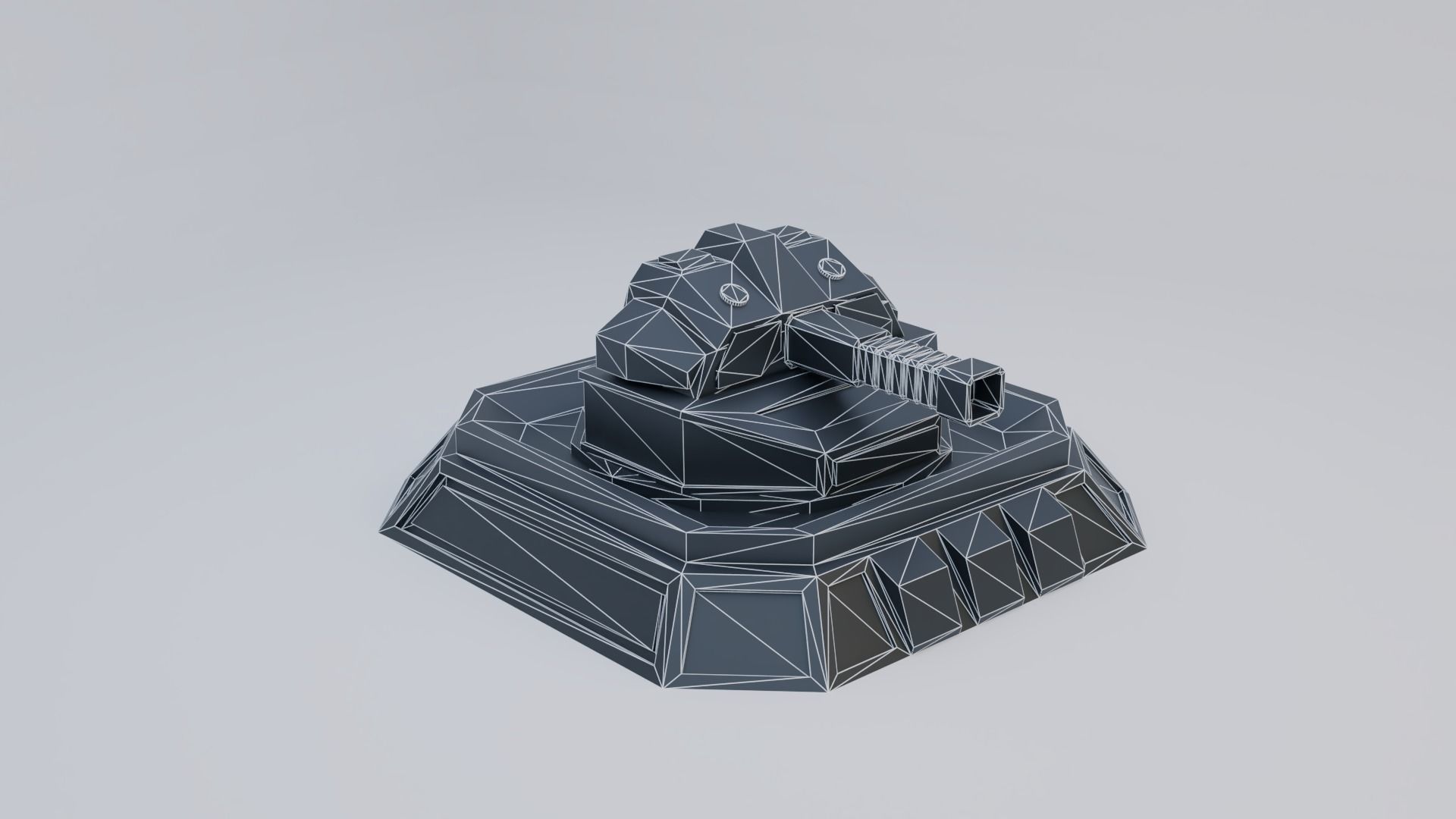 Sci-Fi Laser Turret Free low-poly 3D model_16