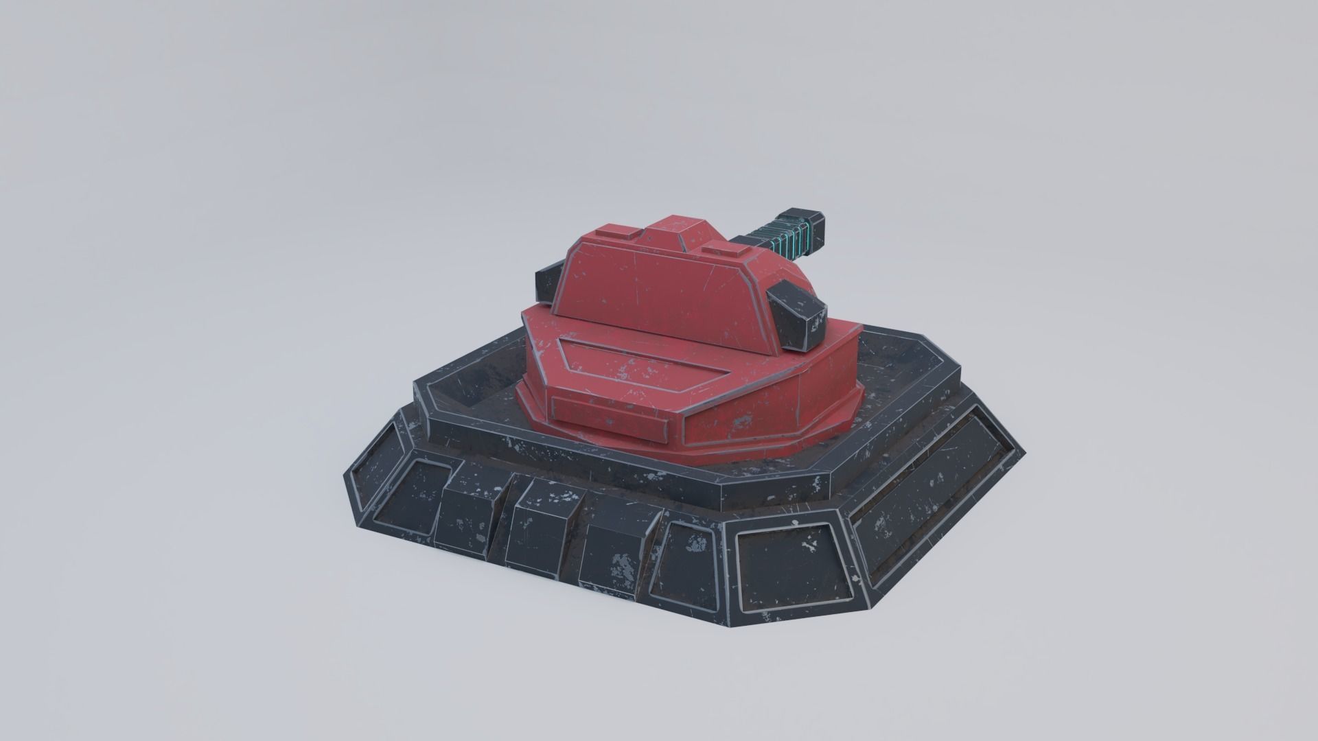 Sci-Fi Laser Turret Free low-poly 3D model_11