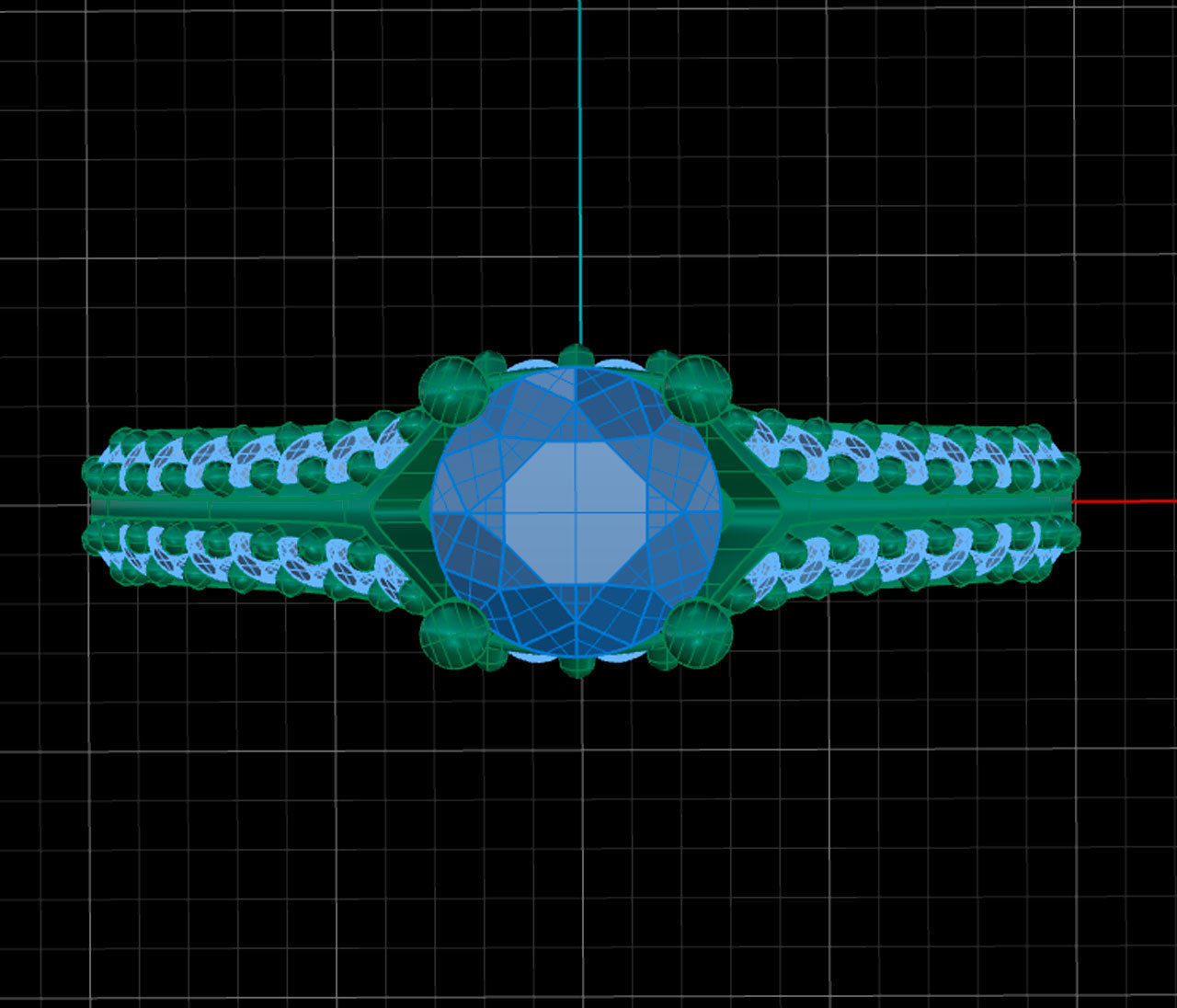 Ring 41 amethyst 3D print model_4