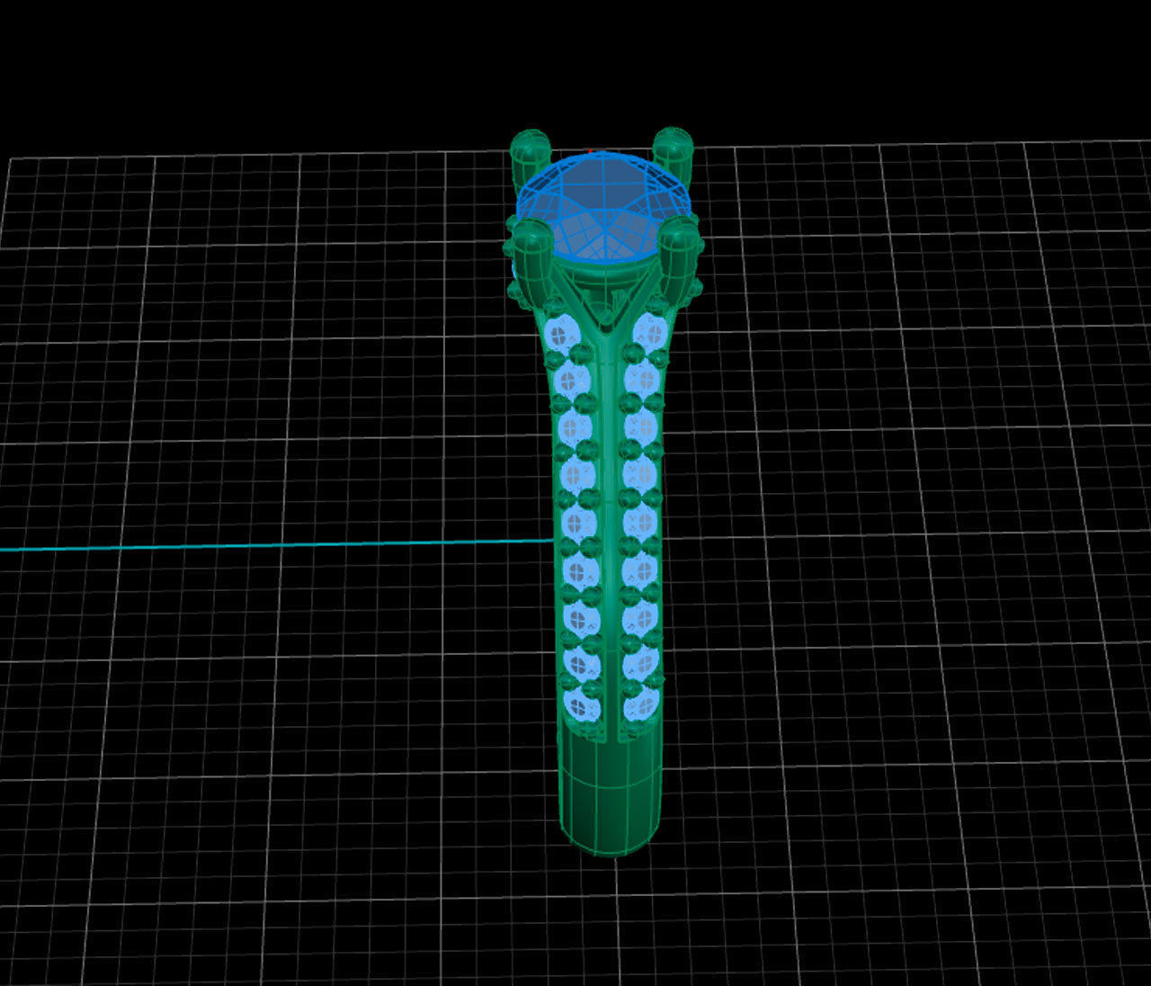 Ring 41 amethyst 3D print model_3