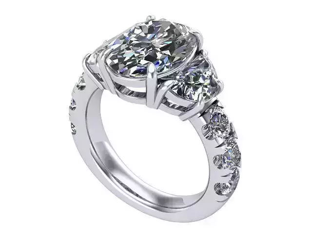 Oval Three Stone Ring v2 020