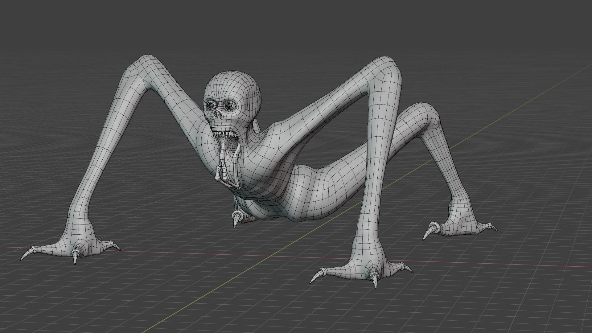 Monster humanoid creature Low-poly 3D model_18