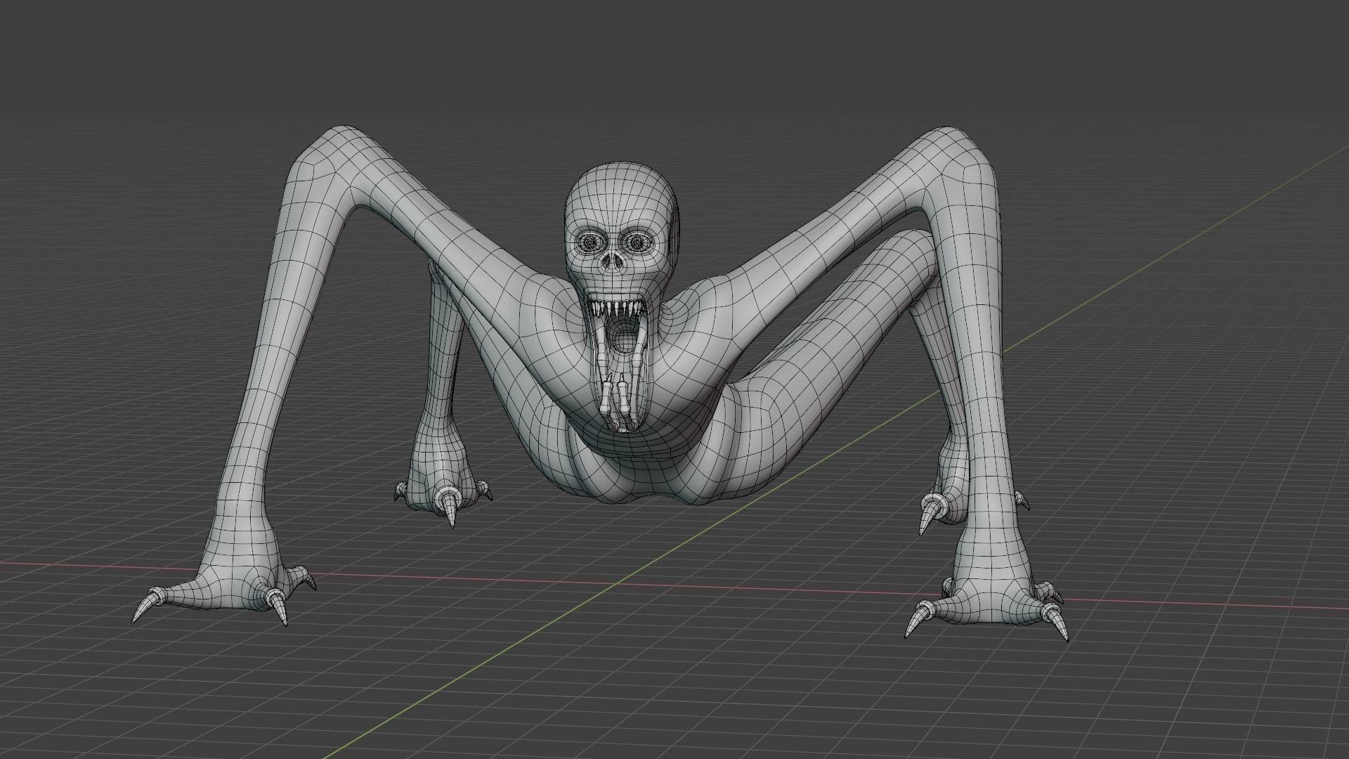 Monster humanoid creature Low-poly 3D model_15