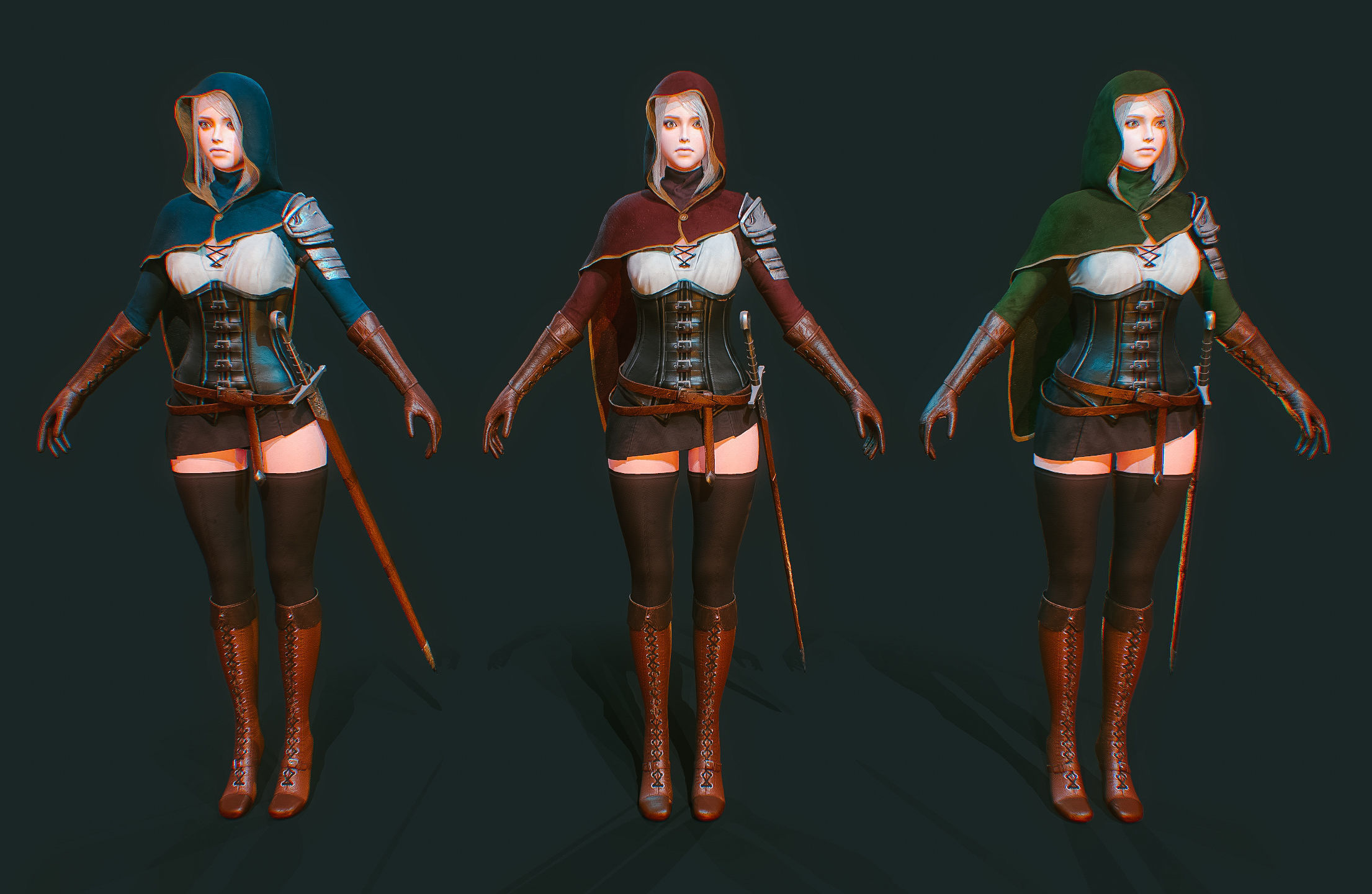 Fantasy Girls Super Pack 01 3D Model Collection_15