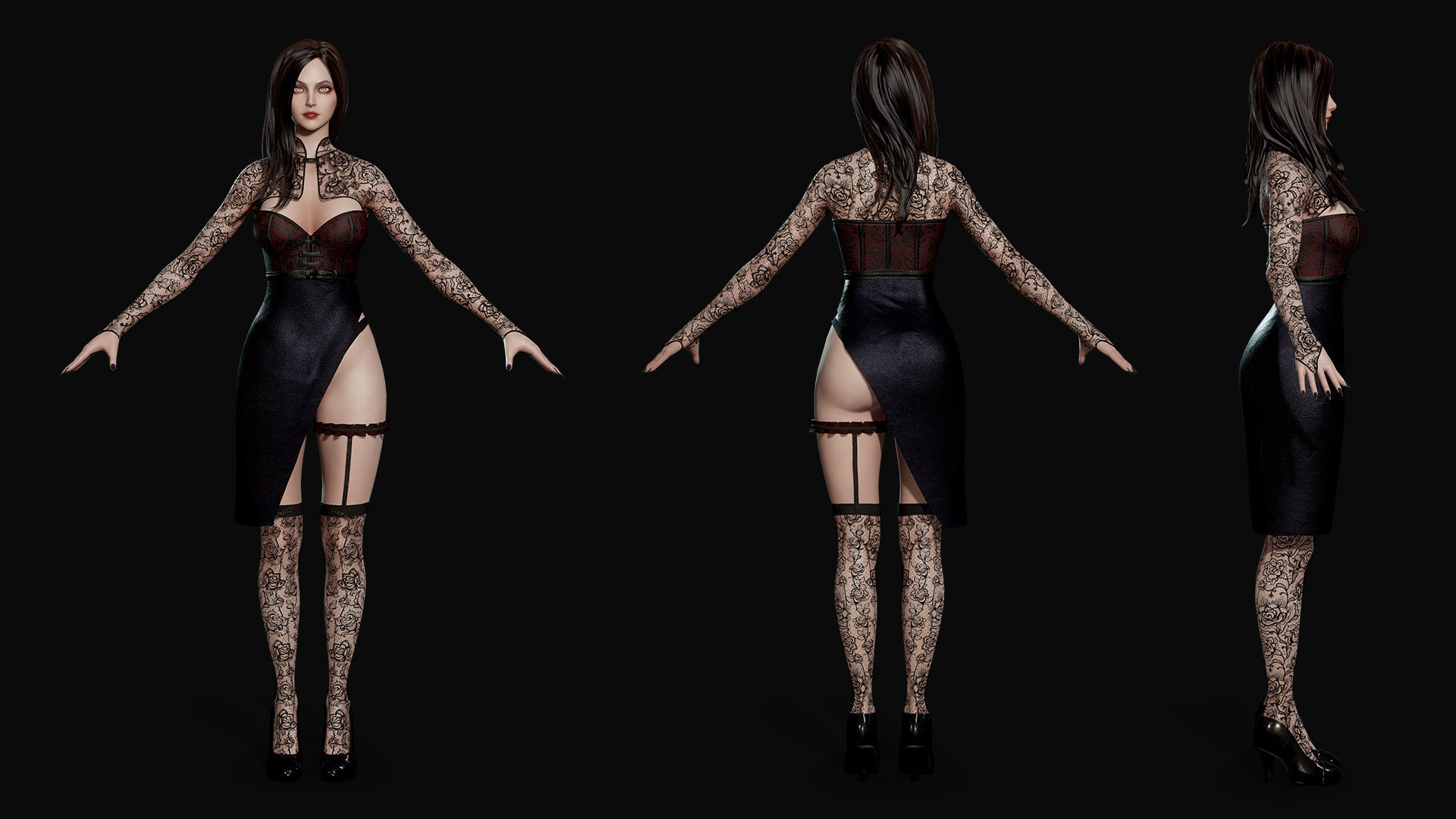 Fantasy Girls Super Pack 01 3D Model Collection_13