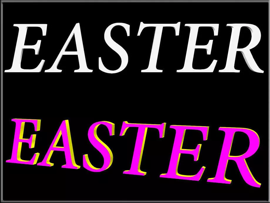 Easter - D Low-poly 3D model_0