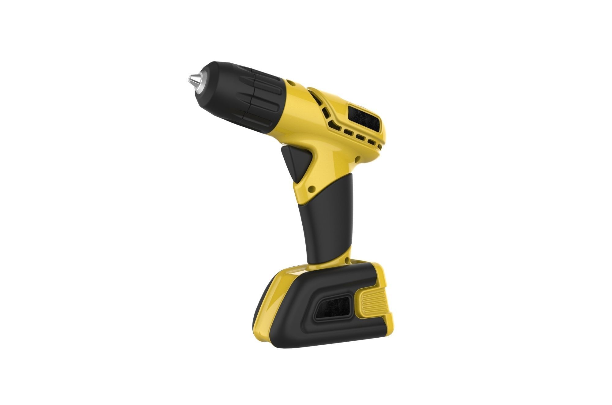 Cordless drill 3D print model_6