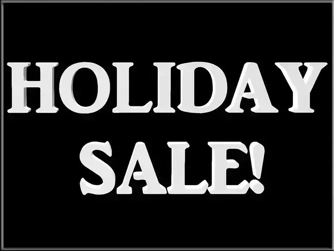 HOLIDAY SALE - exclamation mark - G