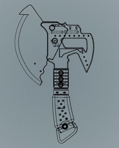 Tor Hammer art 3D print model_6