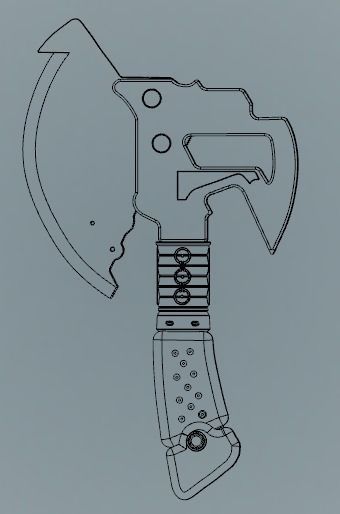 Tor Hammer art 3D print model_5