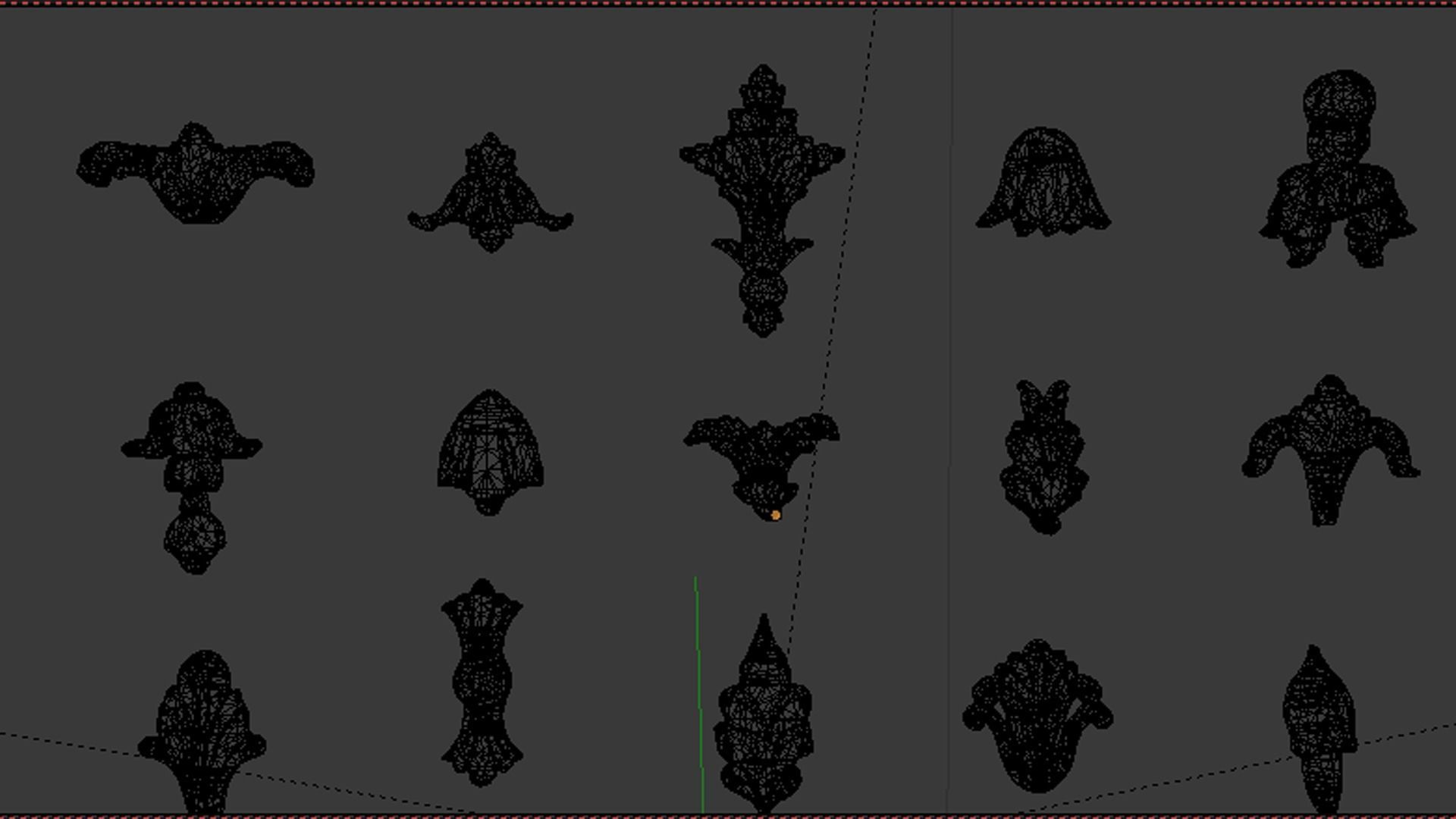 Vertical Leaves Collection 3D 03 3D print model_6