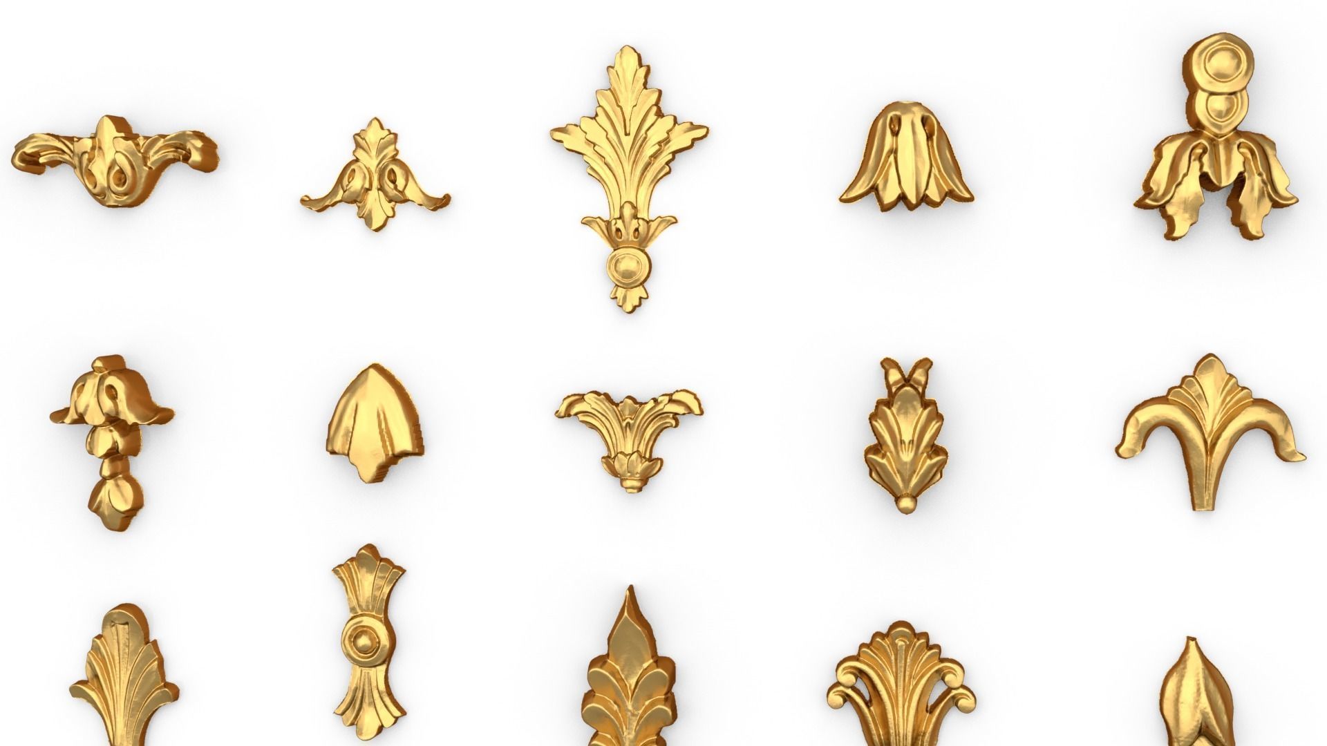 Vertical Leaves Collection 3D 03 3D print model_3