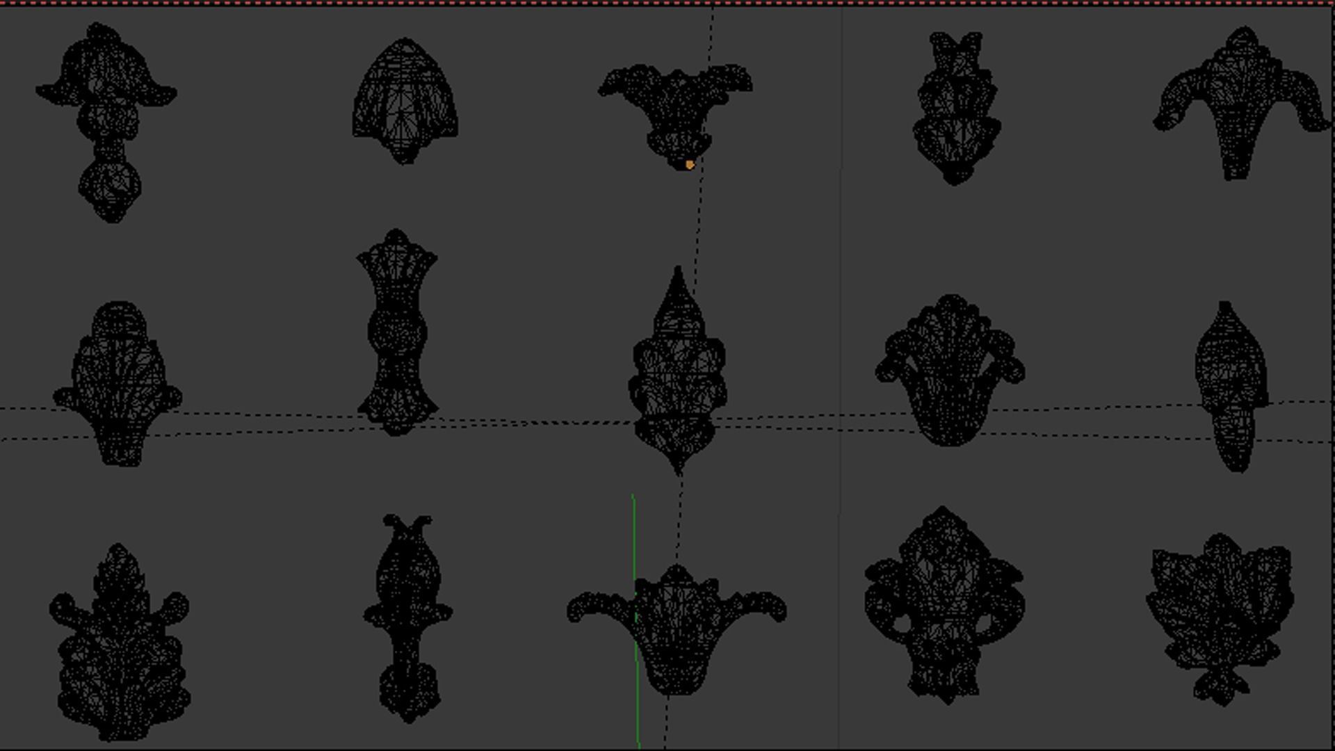 Vertical Leaves Collection 3D 03 3D print model_7