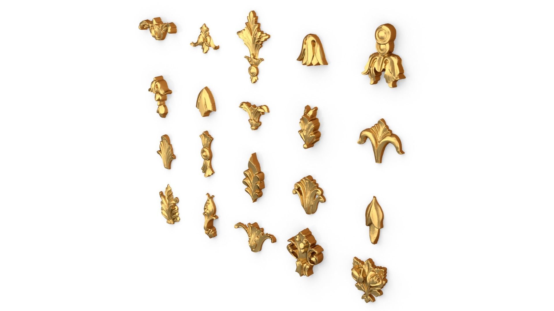 Vertical Leaves Collection 3D 03 3D print model_2