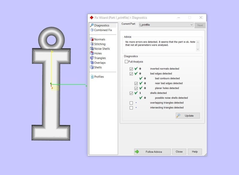 Heart Alphabet I 3D print model_14