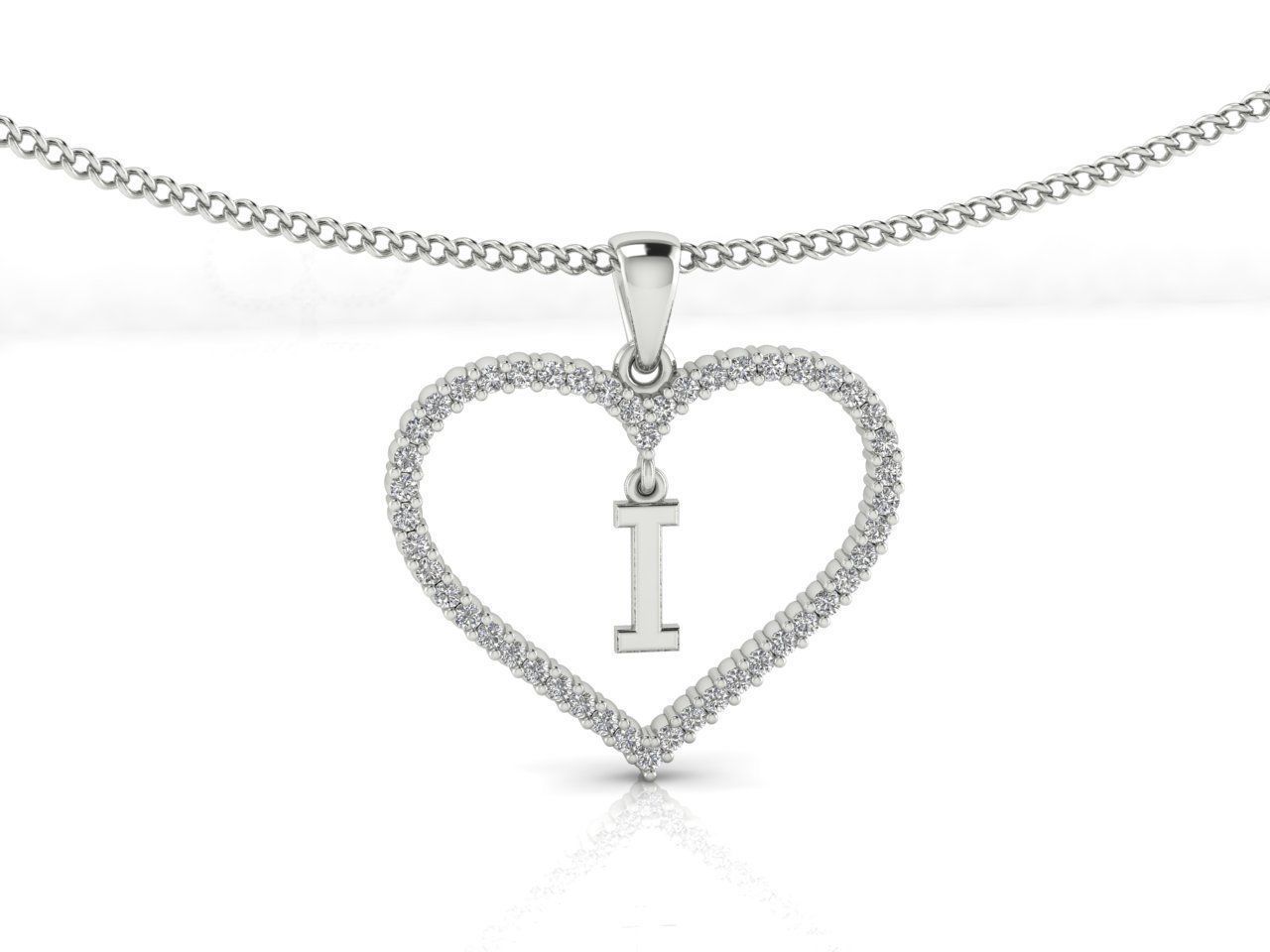 Heart Alphabet I 3D print model_2