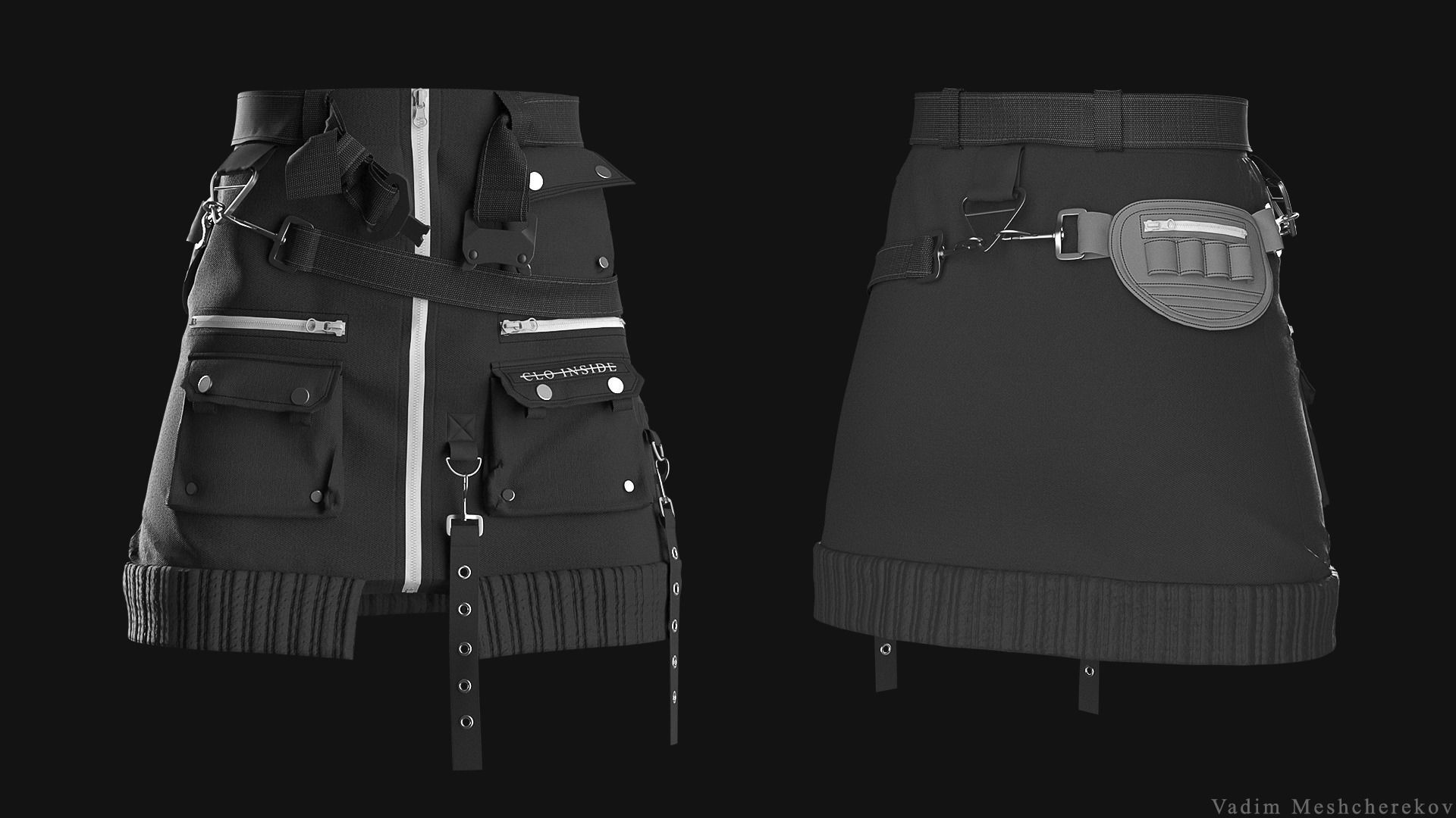 Female Modern Outfit 4 3D model_2