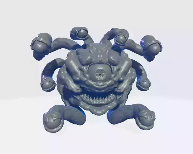 Beholder monster with claws and teeth