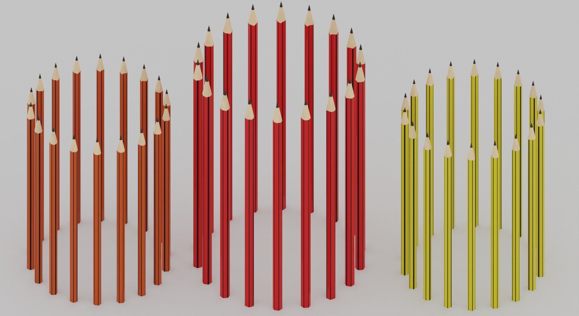 Pencil holder pencils Free low-poly 3D model_7