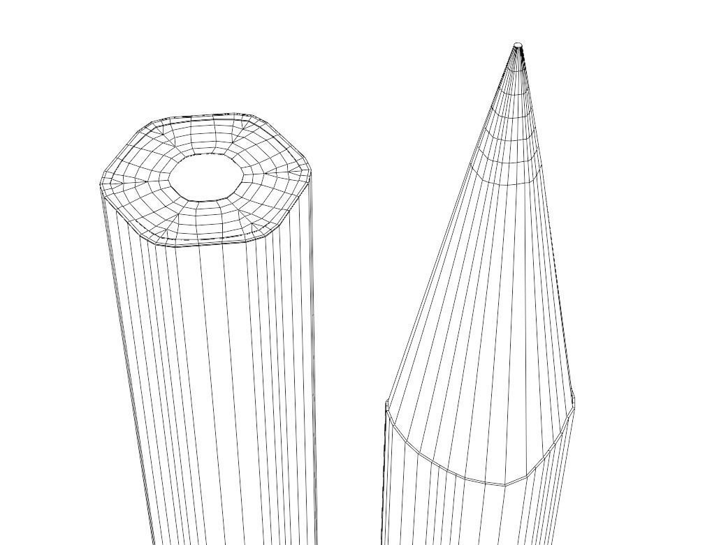 Pencil holder pencils Free low-poly 3D model_5