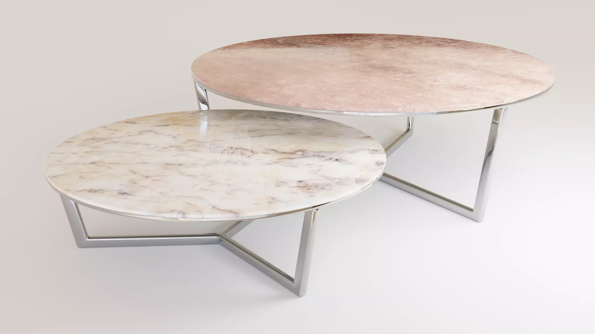Designer Coffee Table Marble 3D model_0