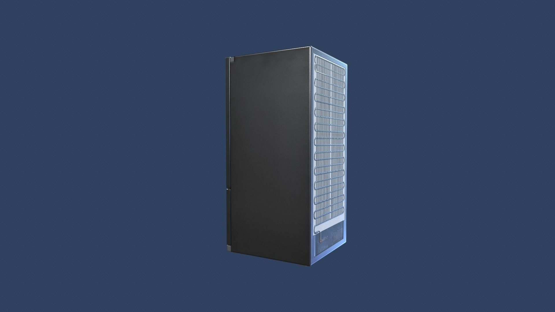 Fridge refrigerator Low-poly 3D model_5