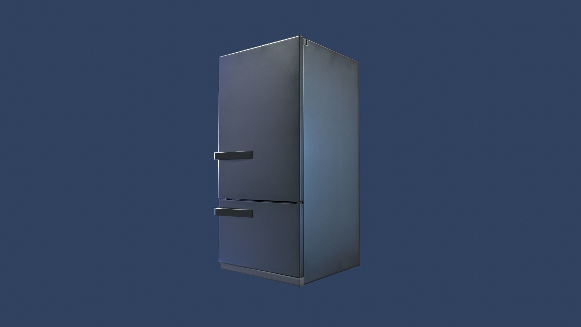 Fridge refrigerator Low-poly 3D model_4