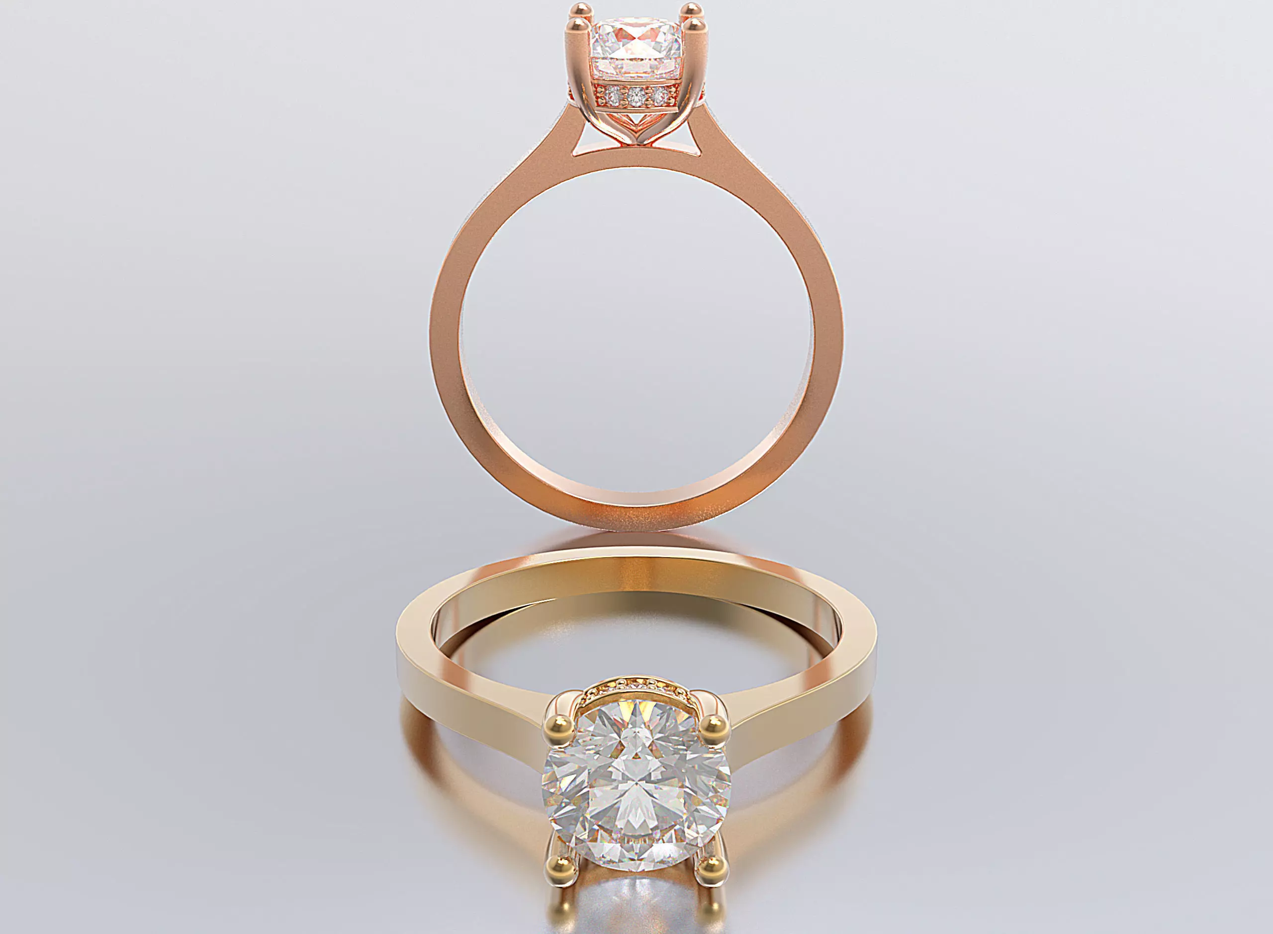 woman ring 3D print model
