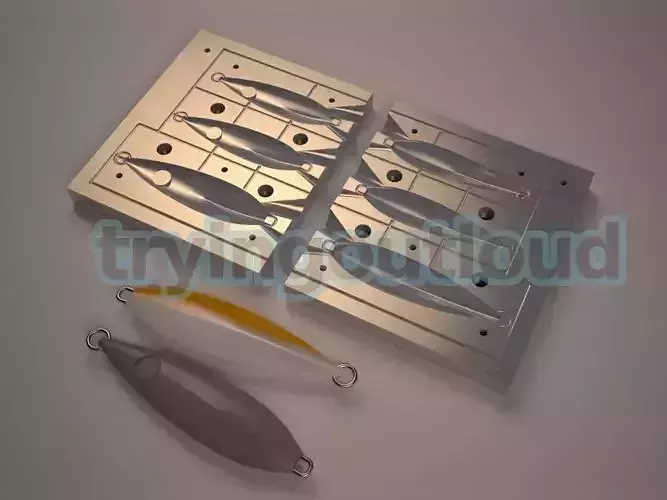 80-150 Gr approx Butterfly Flat Likeness Metal Jig Mold 3D