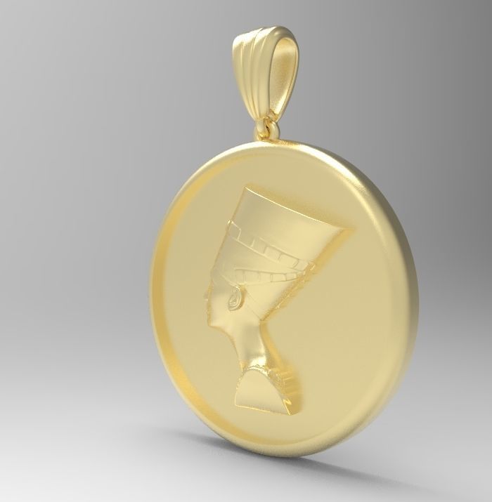 Nefertiti Pendant 3D print model_21