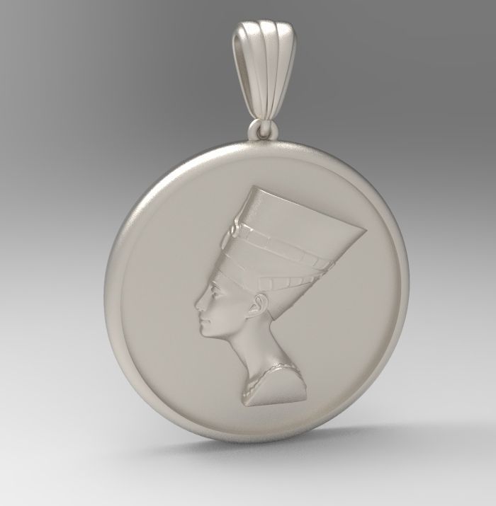 Nefertiti Pendant 3D print model_8