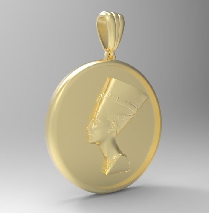 Nefertiti Pendant 3D print model_24
