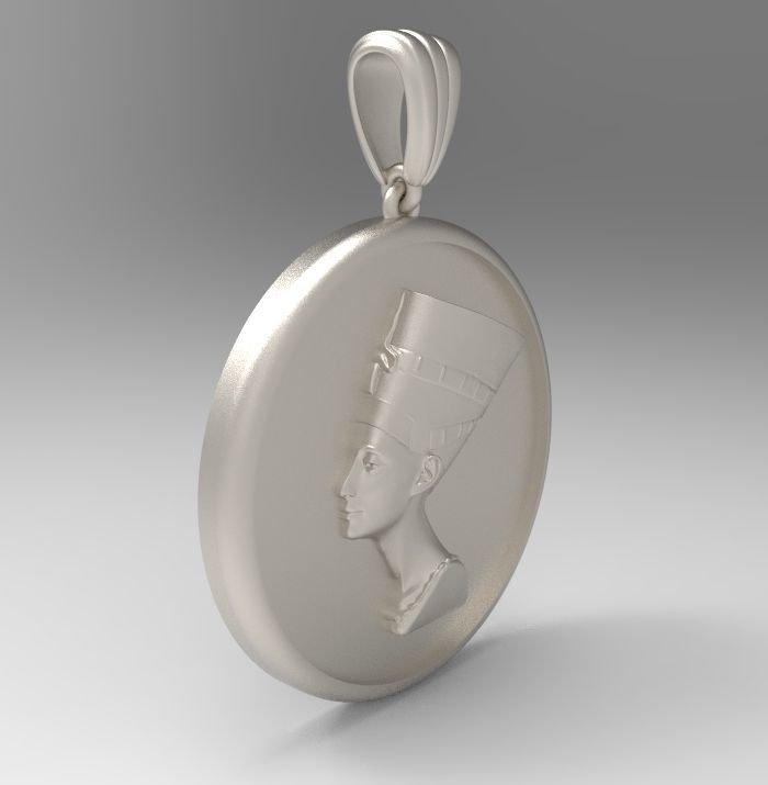 Nefertiti Pendant 3D print model_15