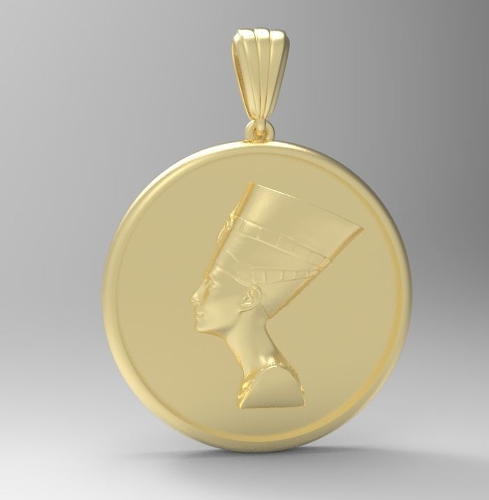 Nefertiti Pendant 3D print model_27